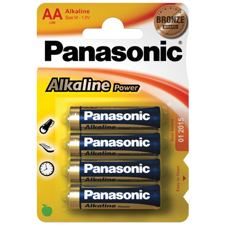 Panasonic AA, Alkaline, 4 pc(s) Baterija