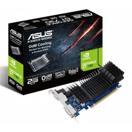 Asus GeForce GT 730 2GB GDDR5 (64 bit) D-Sub, HDMI, DVI (GT730-SL-2GD5-BRK) video karte