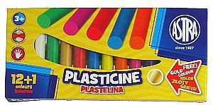 Astra Plastelina 12 kolorow + zloty kolor gratis! WIKR-977948 (5901137087504) materiāli konstruktoriem