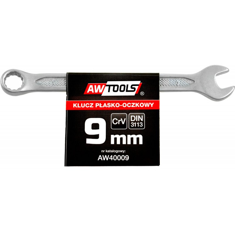 AWTools Klucz plasko-oczkowy 9mm (AW40009) AW40009 (5902198743033)