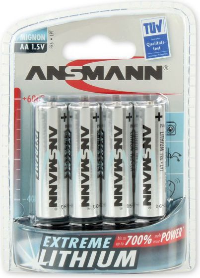 ANSMANN  Extreme Lithium AA Mignon 4pcs/pack Baterija