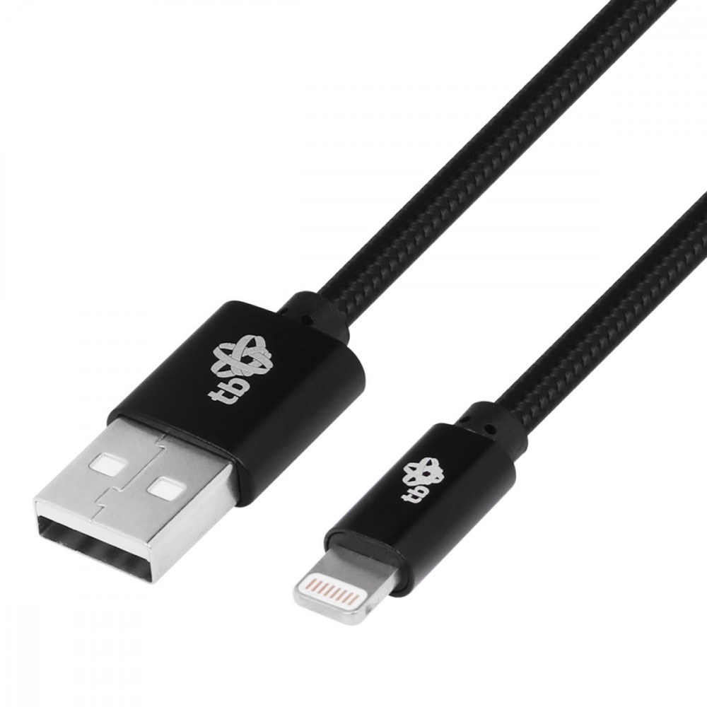 Lightning - USB Cable 1.5m black MFi USB kabelis