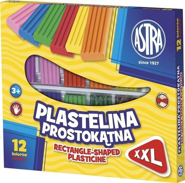 Astra Plastelina prostokatna 12 kolorow 303117 WIKR-1039170 (5901137102405) materiāli konstruktoriem