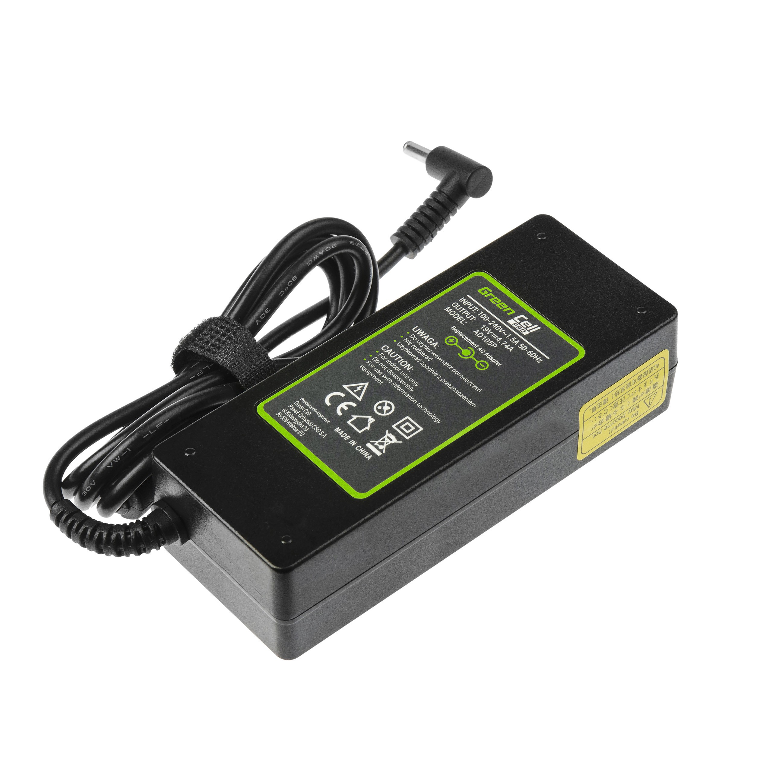 Green Cell PRO Charger AC Adapter 19V 4.74A 90W for AsusPRO B8430U P4540U Asus Zenbook UX51VZ portatīvo datoru lādētājs