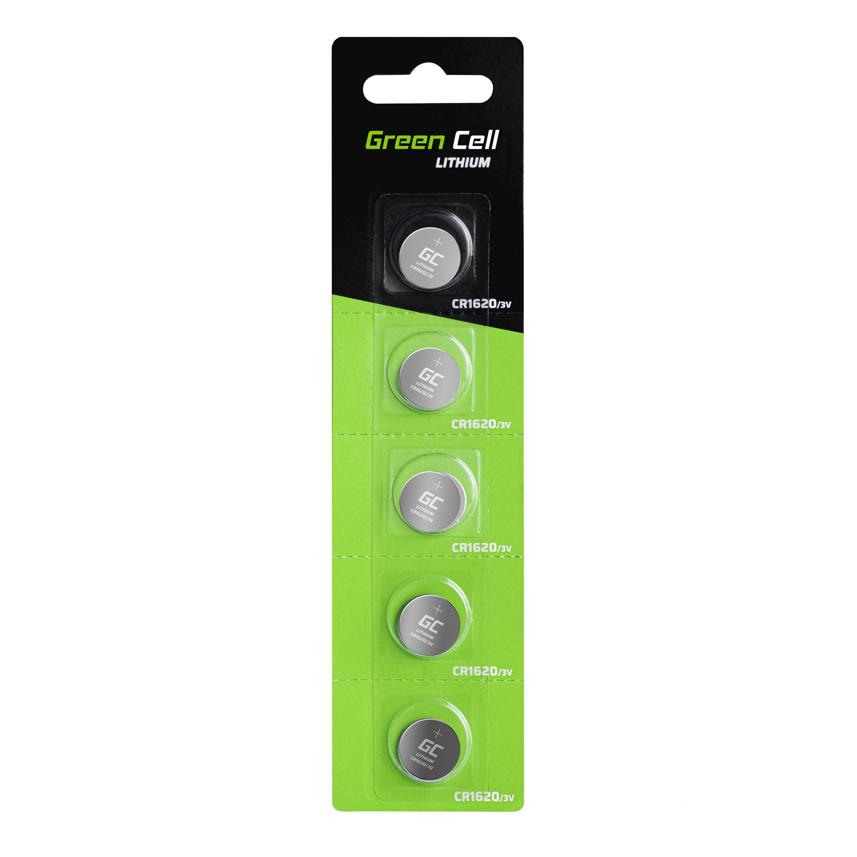 GREENCELL 5x Battery Lithium CR1620 3V Baterija