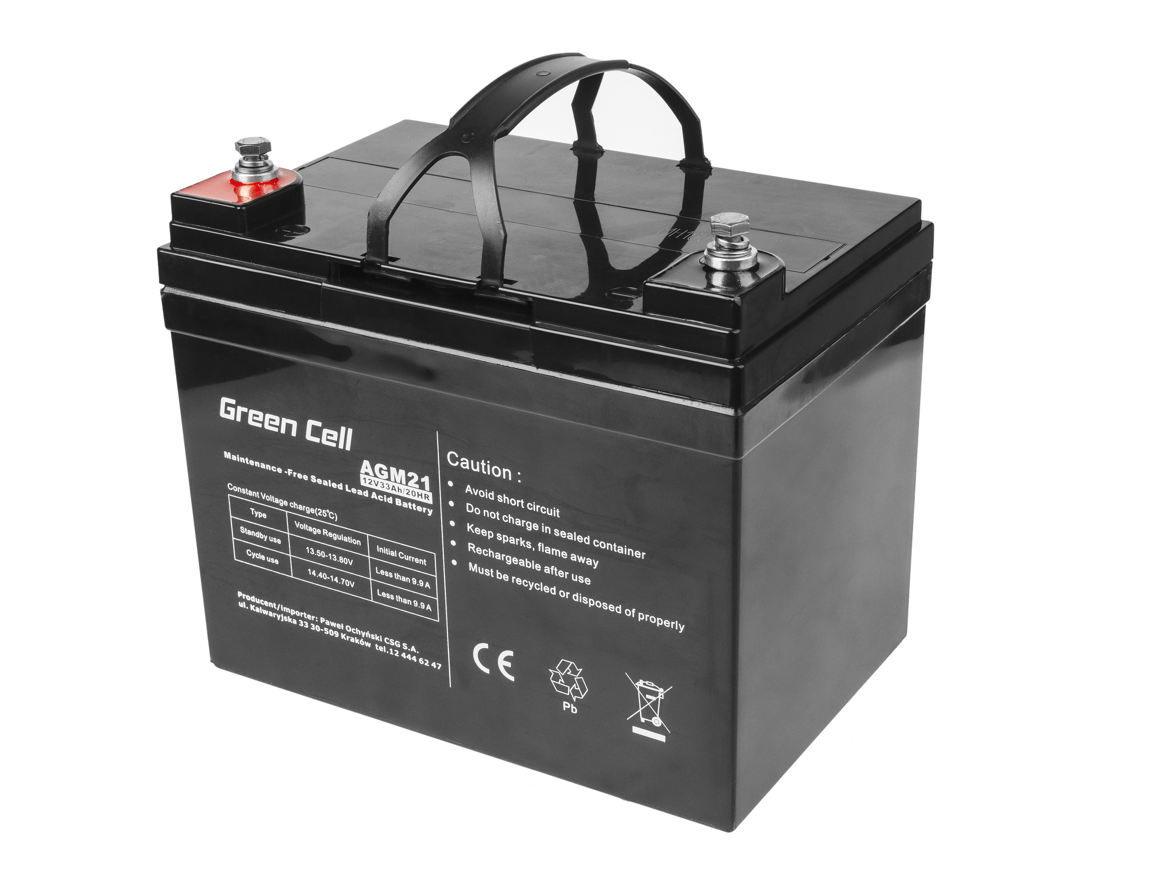 Green Cell AGM21 UPS battery Sealed Lead Acid (VRLA) 12 V 33 Ah UPS aksesuāri