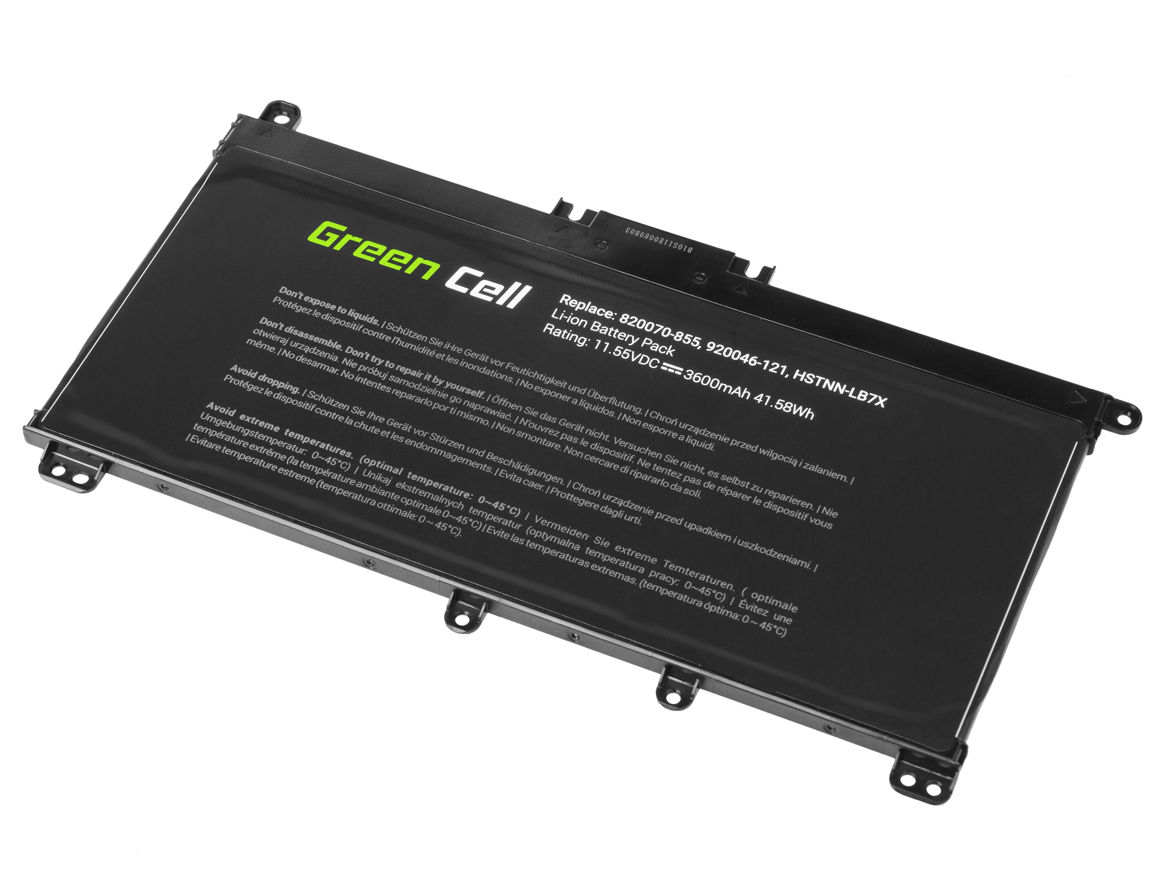 Green Cell Battery for HP Pavilion 14 15 15T 15Z 17 17Z / 11,55V 3400mAh aksesuārs portatīvajiem datoriem