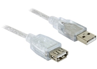 USB Verl. Delock A -> A St/Bu 1.80m grau USB kabelis