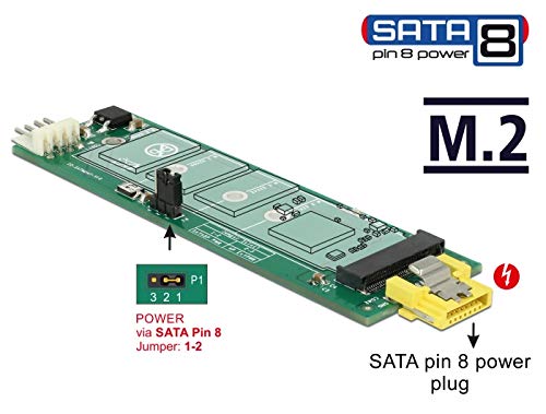 DeLOCK Konv SATA Pin8 blue>M.2 B Slot karte