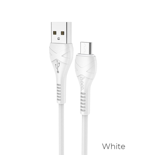 Hoco X37 Izturīgs USB 2.0 uz Type-C Datu & Uzlādes kabelis 1m Balts USB kabelis