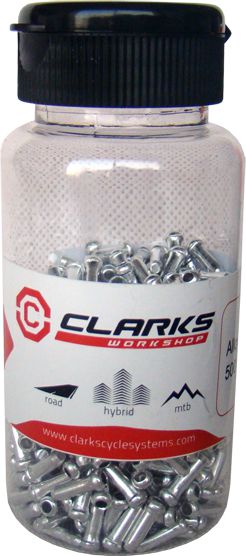 Clarks Koncowka Linki Hamulca/Przerzutki CX88DP 1mm - 1,6mm Aluminiowa Srebrna Pudelko 500 szt (CLA-CX88DP500) CLA-CX88DP500 (5021646015574)