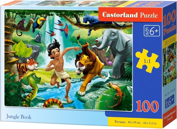 Castorland Puzzle 100 elementow - Ksiega Jungli (111022) GXP-651851 (5904438111022) puzle, puzzle