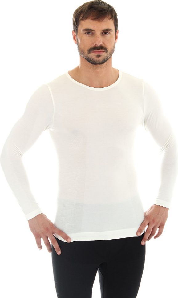 Brubeck Koszulka meska z dlugim rekawem COMFORT WOOL czarna r. XXL (LS11600) LS11600 (5902487014875)