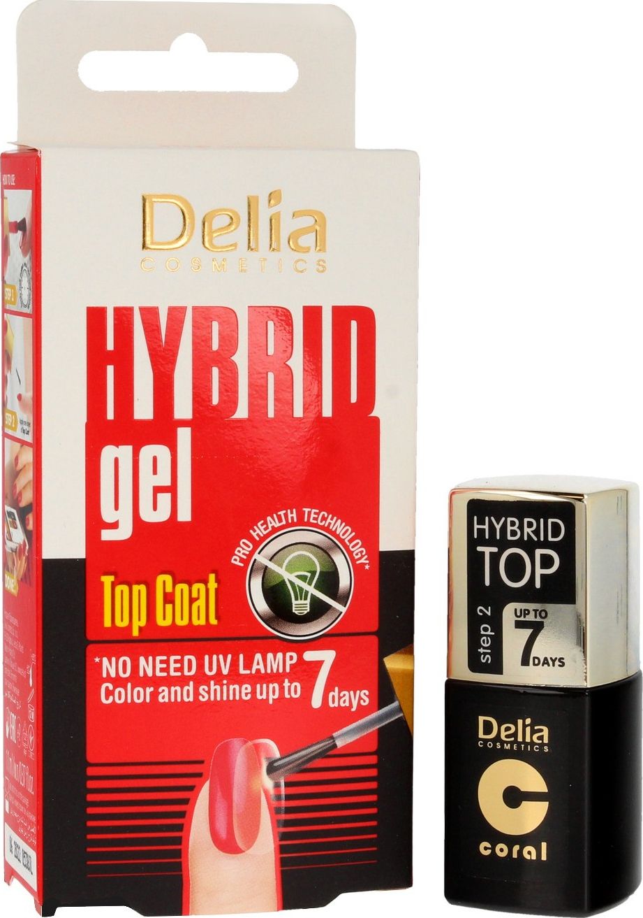 Delia Top do lakieru hybrydowego Hybrid Gel Top Coat 7 days 11ml 711562 (5901350471562)