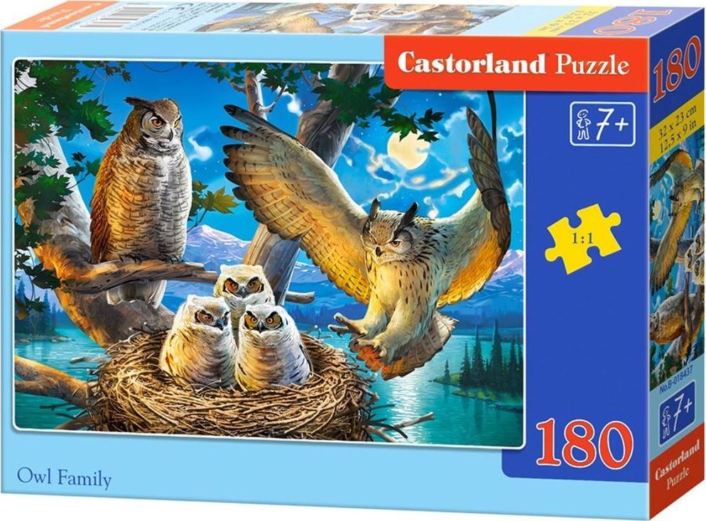 Castorland Puzzle 180 Owl Family CASTOR 341392 (5904438018437) puzle, puzzle