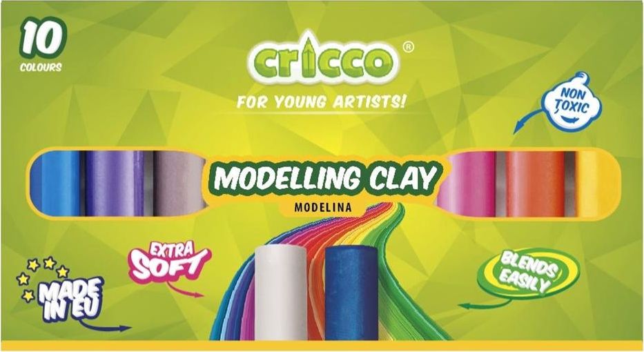 Cricco Modelina 10 kolorow 331639 (5902884163824) materiāli konstruktoriem