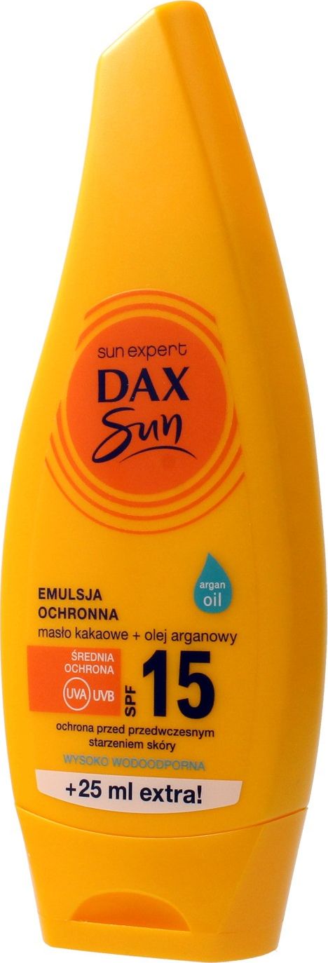 DAX DAX_Sun SPF15 emulsja ochronna Maslo Kakaowe Olej Arganowy 175ml 5900525053428