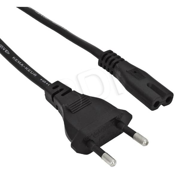 Akyga Notebook Power Cord AK-RD-02A IEC C7 2pin 3.0m EU plug Barošanas kabelis
