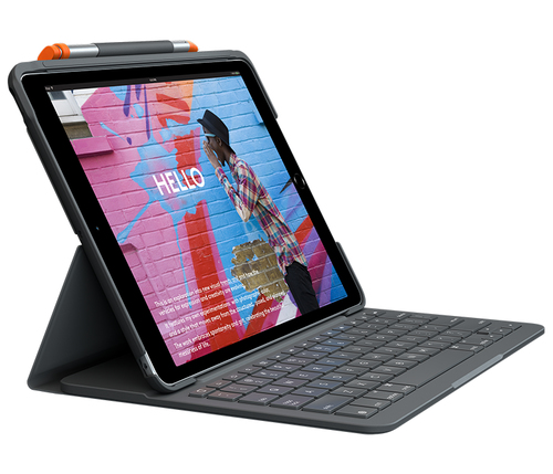 Logitech Slim Folio For iPad (7th gen) (QWERTZ - vācu izkārtojums) Planšetes aksesuāri