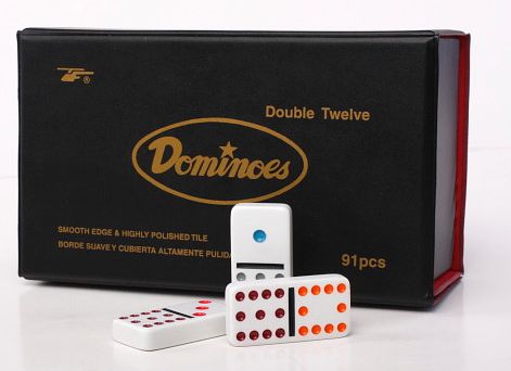 GRAPET Domino Game 91 pcs in a case 12XVCD galda spēle