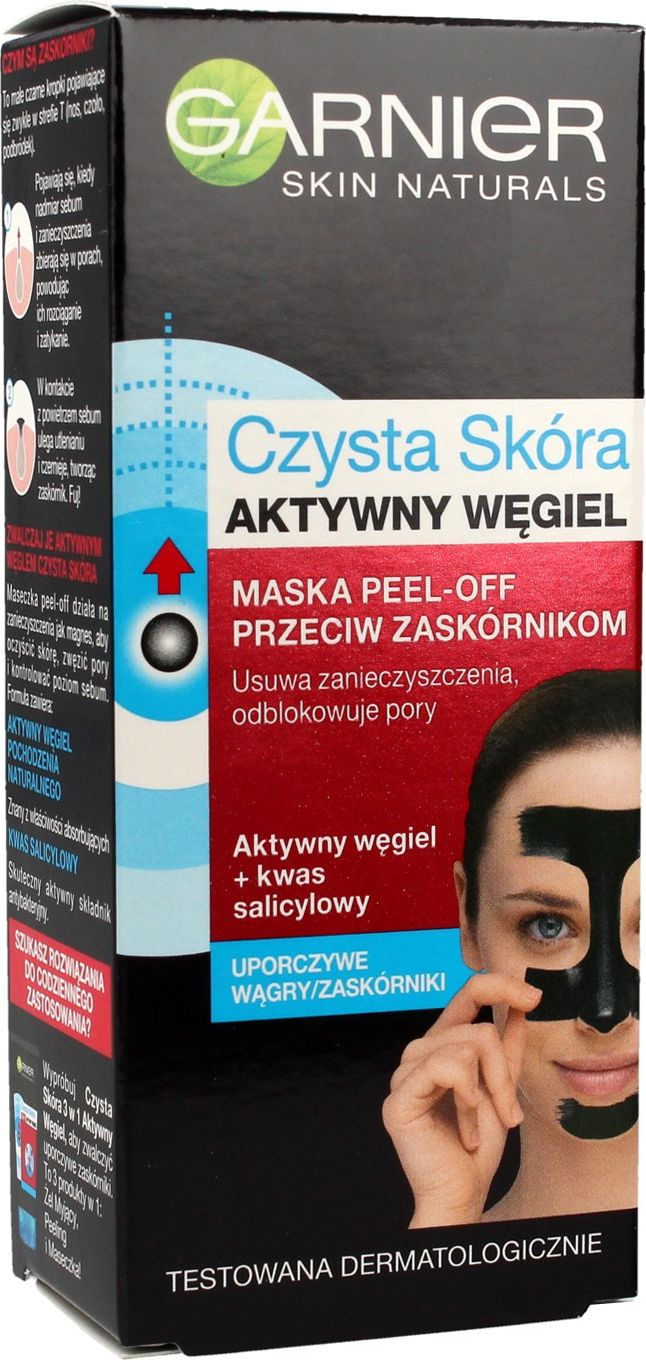 Garnier Maseczka do twarzy Czysta Skora Aktywny Wegiel oczyszczajaca 50ml 0361053 (3600542168717)