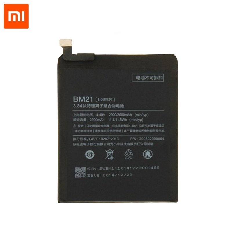 Xiaomi BM21 Oriģināla Baterija Mobilajam Telefonam Xiaomi Mi Note / 2900 mAh (OEM) akumulators, baterija mobilajam telefonam