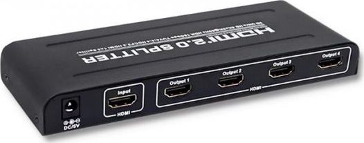 QOLTEC HDMI Splitter v. 2.0 1x4 KVM komutators