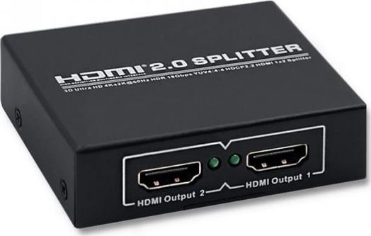 QOLTEC HDMI Splitter v. 2.0 1x2 KVM komutators