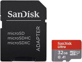 SANDISK 32GB Ultra MicroSDHC UHS-I Card with Adapter atmiņas karte