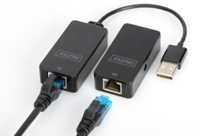 DIGITUS Extender USB 2.0 SuperSpeed Cat.5e/6 UTP, up to 50m kabelis, vads