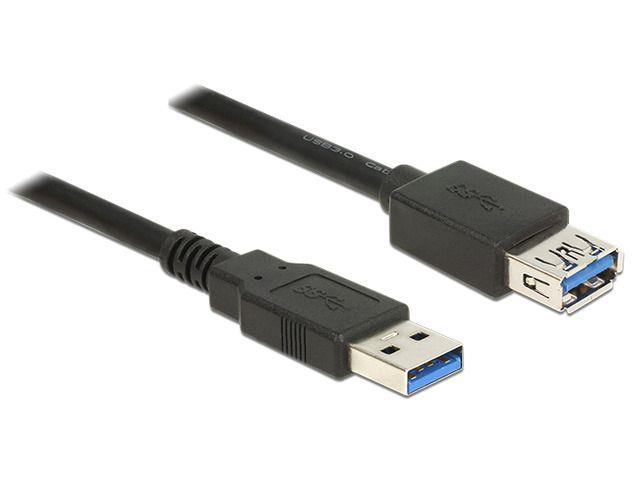 Cable USB 3.0 2m        AM-AF black USB kabelis