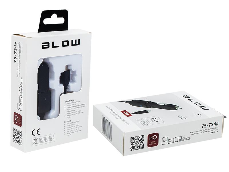 BLOW The charger itself. 5V 2,1A 12-24V mini USB aksesuārs mobilajiem telefoniem