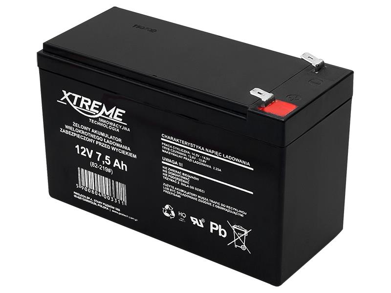 XTREME Rechargeable battery 12V 7.5Ah UPS aksesuāri