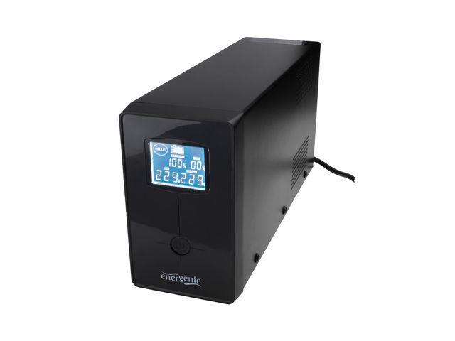 Energenie UPS with USB and LCD display, 850 VA, black nepārtrauktas barošanas avots UPS