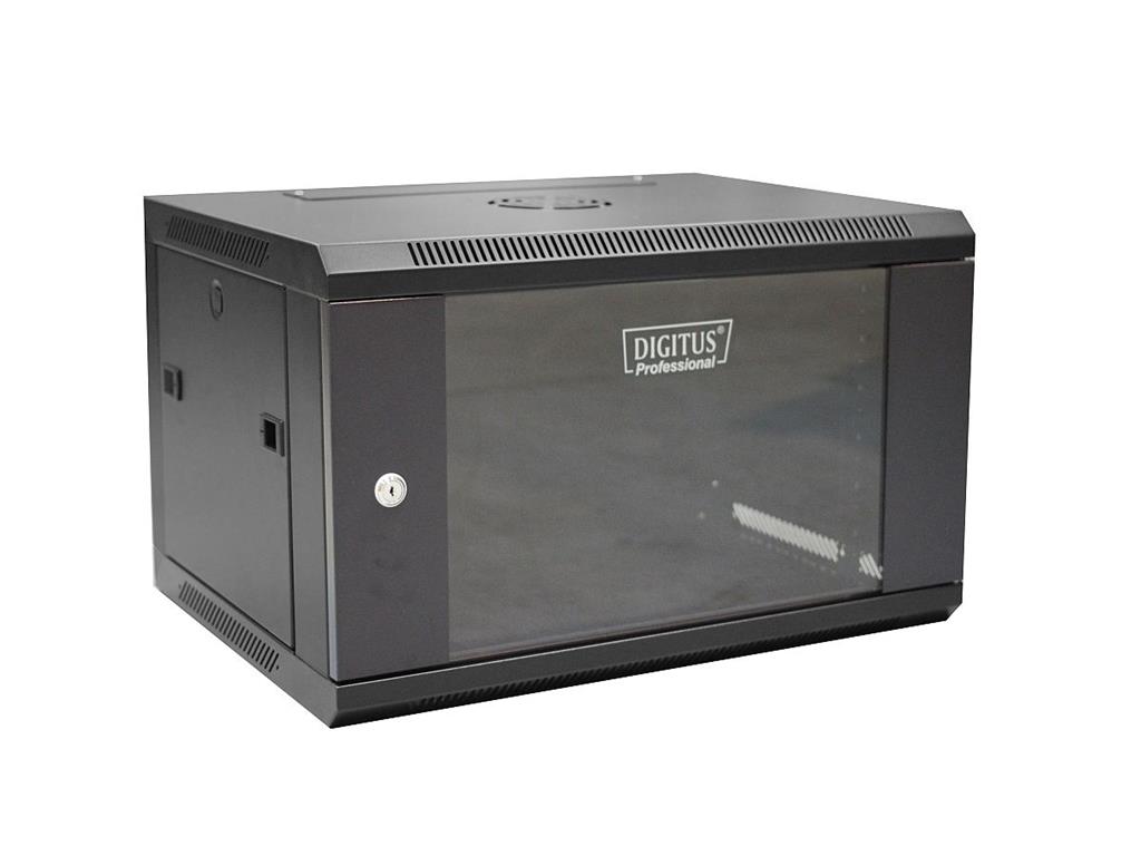 DIGITUS Wallmount cabinet 6U, 600x450mm, black RAL 9004 Serveru aksesuāri