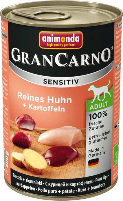 Animonda Gran Carno Sensitiv Kurczak + ziemniaki 400g 82411 (4017721824118) barība suņiem