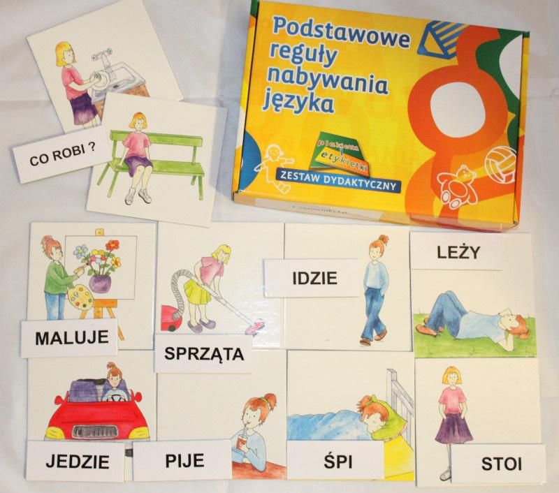 Zestaw dydaktyczny. Czasowniki liczba pojedyncza 138568 (5907763600148) galda spēle