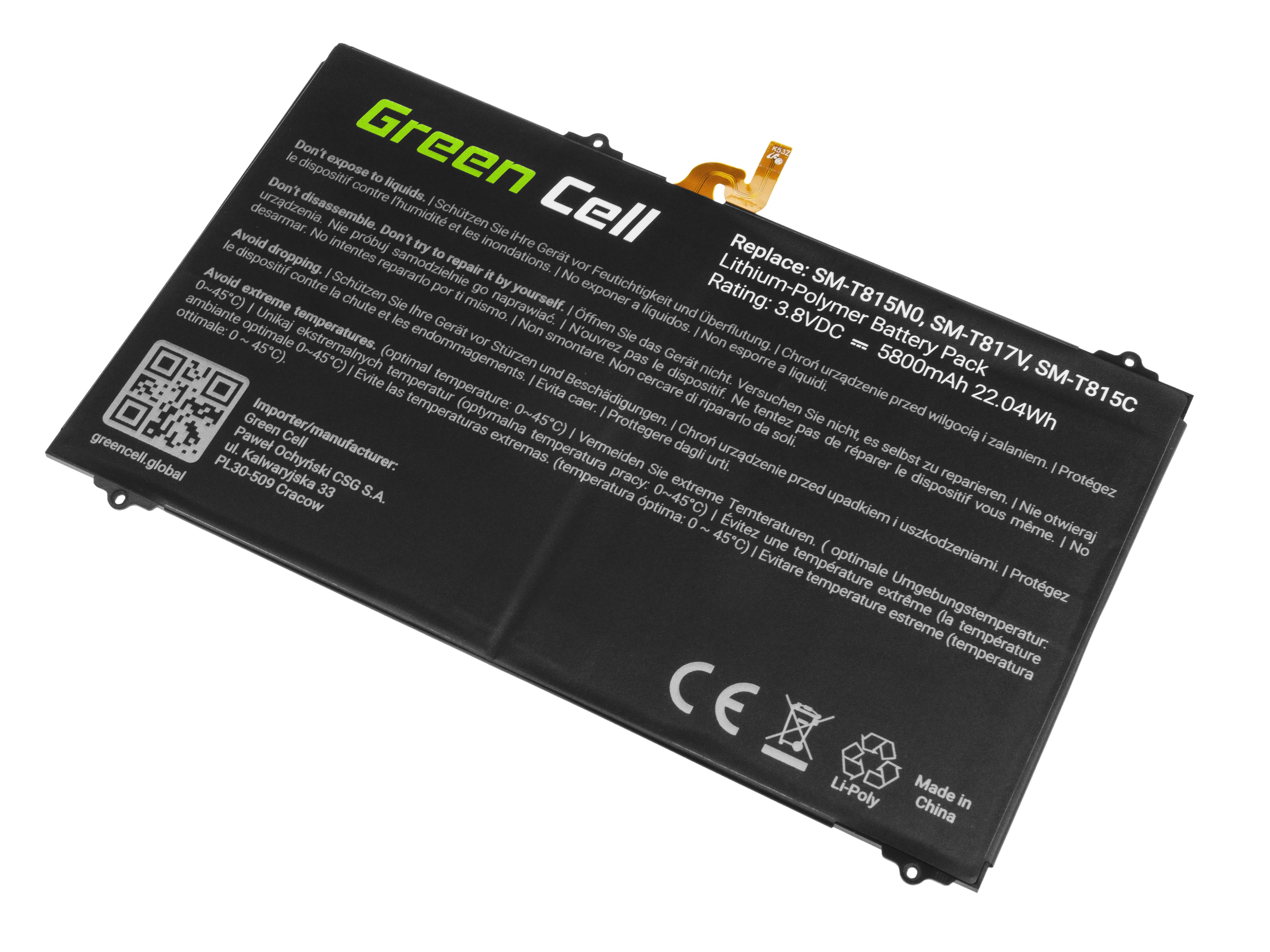 Green Cell Bateria EB-BT810ABA EB-BT810ABE Samsung Galaxy Tab S2 9.7 T810 T813 Planšetes aksesuāri
