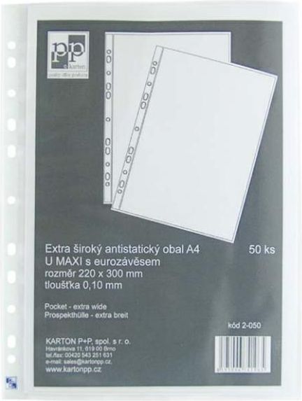 Karton P+P Koszulka na dokumenty krystaliczna Maxi A4 100mic. 50szt. 946992 (8595096741965) laminators