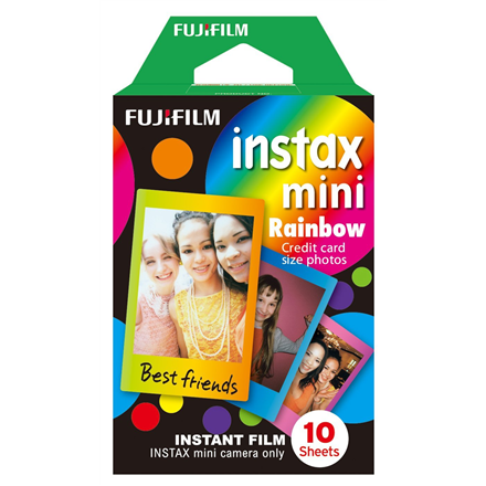 Fujifilm Instax Mini Rainbow Instant Film Quantity 10, 86 x 54 mm foto papīrs