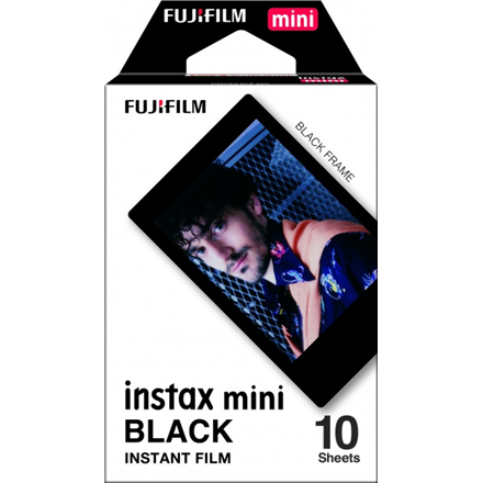 Fujifilm Instax Mini BLACK FRAME (10pl) Instant Film 54 x 86 mm foto papīrs