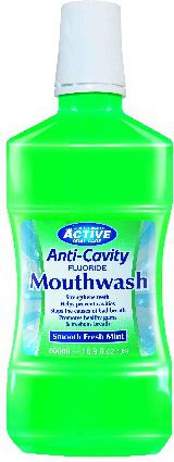 Active  Plyn do plukania jamy ustnej Fresh Mint z fluorem 500 ml 729845 (5012251609845) mutes higiēnai