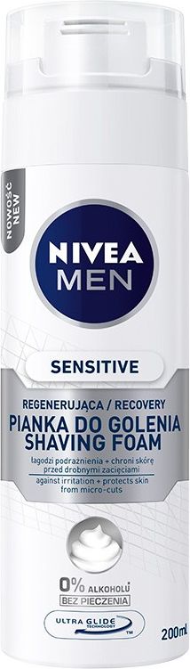 Nivea Nivea Men Pianka do golenia Sensitive Recovery 200ml - 0188562 0188562 (5900017061184)