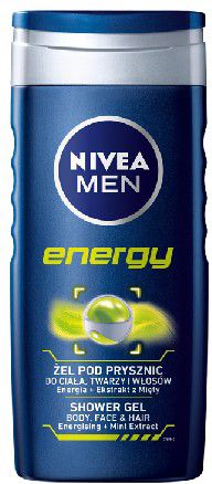 Nivea Zel pod prysznic Energy for men 250 ml 0180803 (4005808780693) kosmētika ķermenim