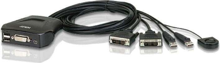 ATEN CS22D-A7 ATEN CS22D 2-Port USB DVI KVM komutators