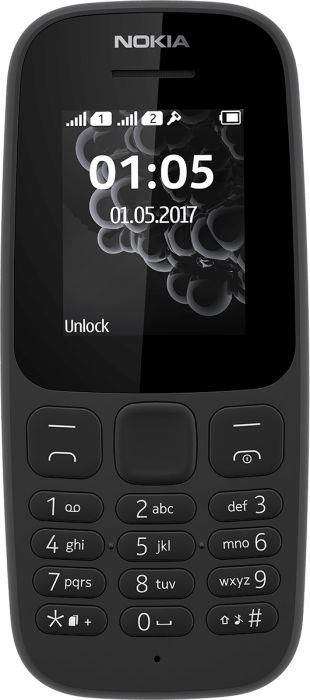 Telefon komorkowy Nokia 105 (2019) Dual SIM Czarny 105 (6438409036599) Mobilais Telefons