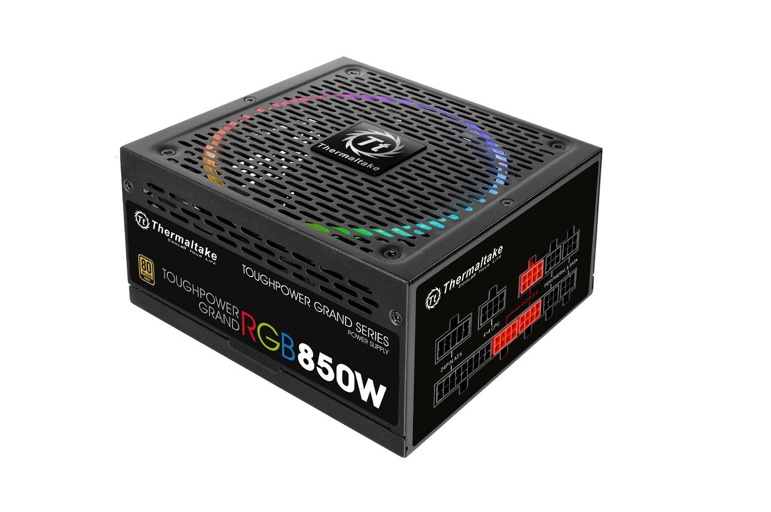 Thermaltake Power Supply 850 W Toughpower Grand RGB 80Plus Gold Barošanas bloks, PSU