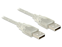 Delock USB Cable USB-A - USB-A 0.5 m Transparent (83886) USB kabelis