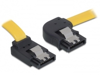 Delock Cable SATA 30cm right/up metal yellow kabelis datoram