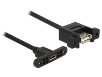 USB Kabel Delock A -> Micro-B Bu/Bu 1.00m Einbau USB kabelis